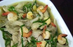 မှိုပုစွန် ငရုတ်သီးစိမ်း ချက်နည်း