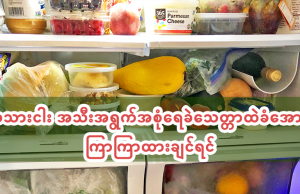 အသားငါး အသီးအရွက်အစုံရေခဲသေတ္တာထဲခံအောင် ကြာကြာထားချင်ရင်