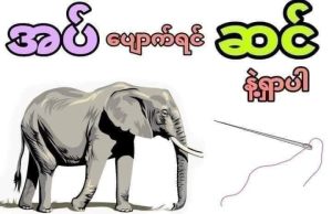 “အပ်”ပျောက်ရင်”ဆင်”နဲ့ ရှာပါ