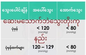 ဆေးမသောက်ဘဲ သွေးတိုးကုနည်း